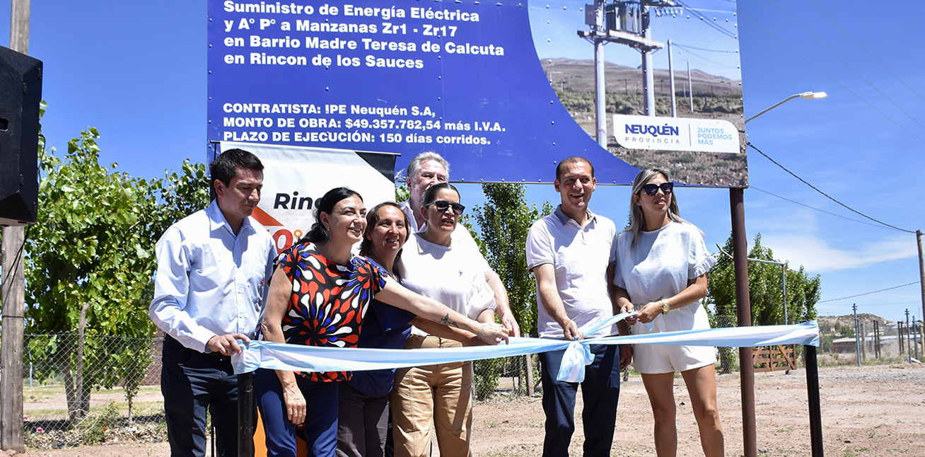 Se inauguró obra de energía y alumbrado público en Rincón de los Sauces