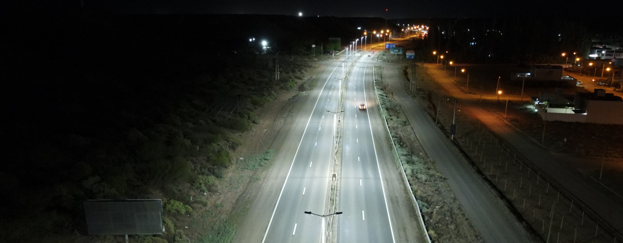 La ruta provincial 7 ya cuenta con iluminación LED de mayor eficiencia